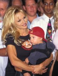 Pamela Anderson and son, Brandon 1997, LA.jpg